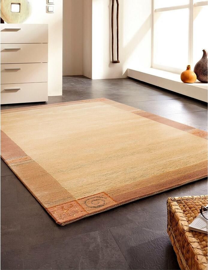 LUXOR living Wollen kleed India zuivere wol met de hand geknoopt met randdessin ook als loper - Foto 3