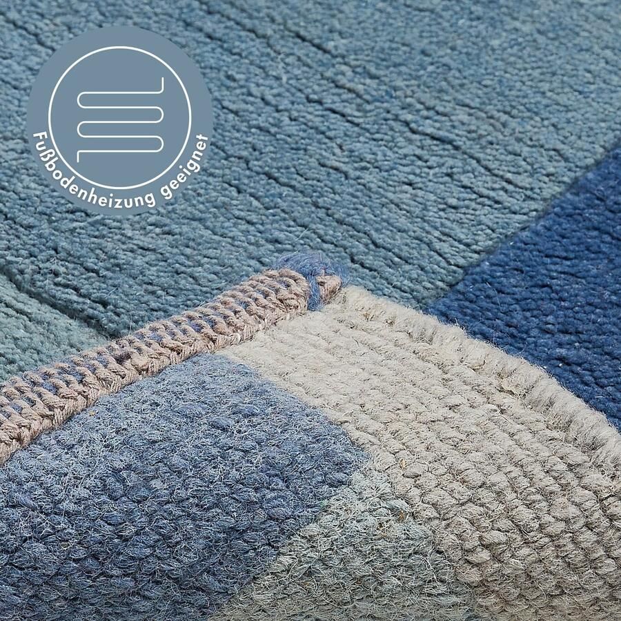 LUXOR living Wollen kleed India zuivere wol met de hand geknoopt met randdessin ook als loper - Foto 2