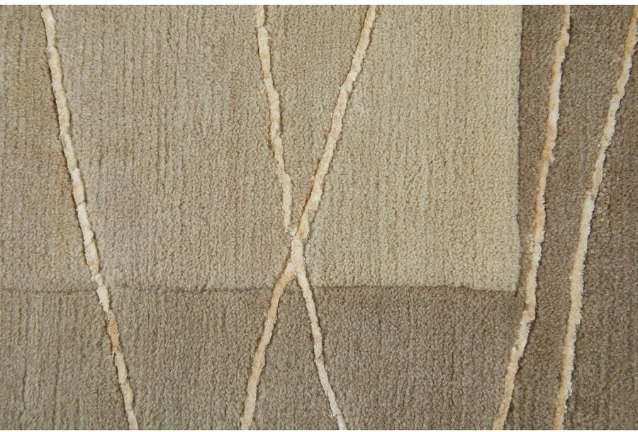 LUXOR living Wollen kleed LINEO Nepal tapijt 100% wol handgeknoopt met bies - Foto 2