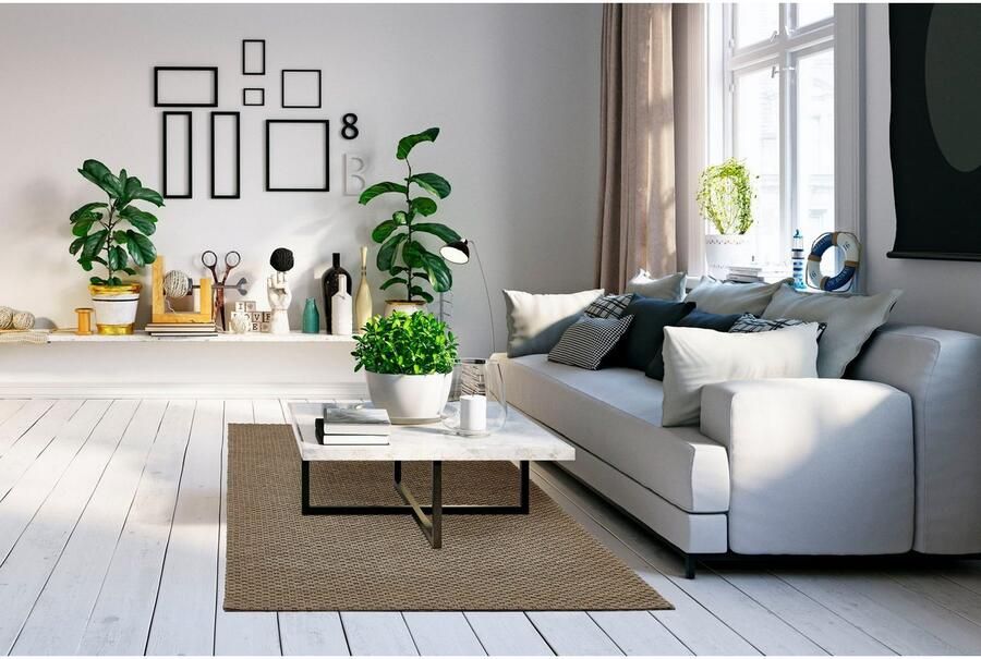 LUXOR living Wollen kleed Nora Handgeweven kleed platweefsel met de hand geweven zuivere wol - Foto 4