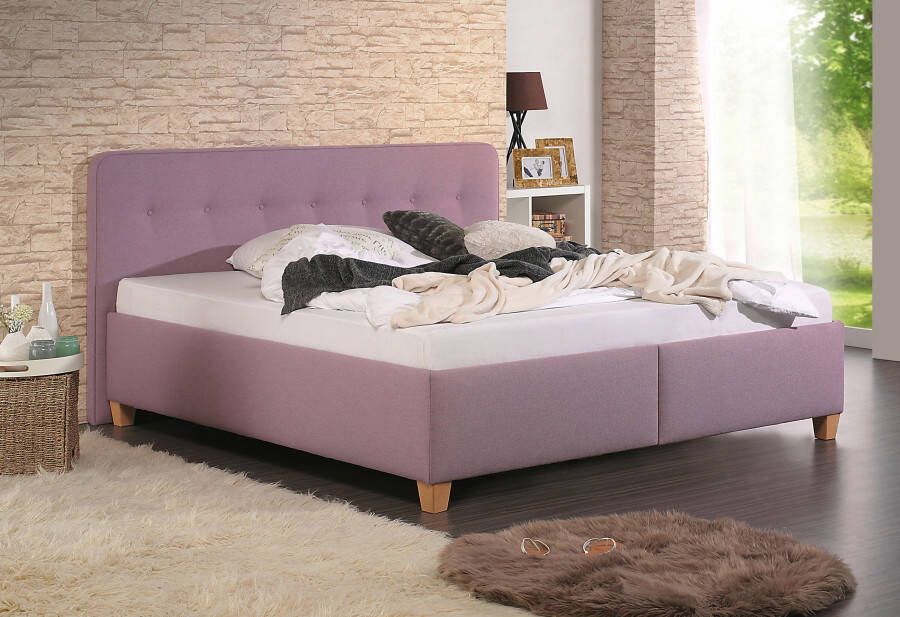 Maintal Gestoffeerd bed Mison met of zonder matras bonell- koudschuim- pocketveringskern matras - Foto 6