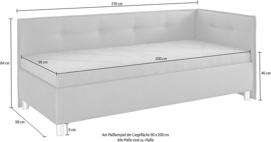 Maintal Bed met zij- en achterdeel - Foto 9