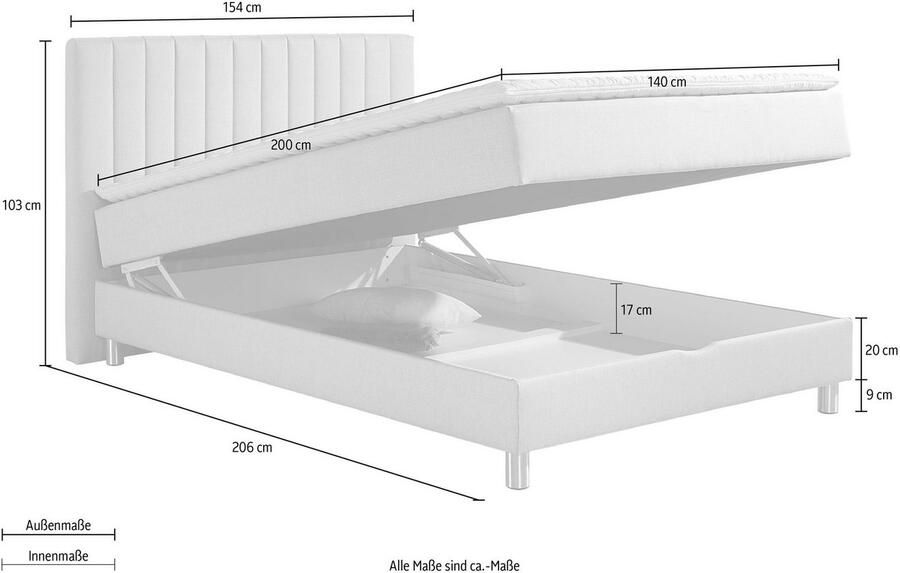 Maintal Boxspring met bedkist en topmatras van koudschuim - Foto 3