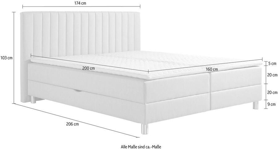 Maintal Boxspring met bedkist en topmatras van koudschuim - Foto 5