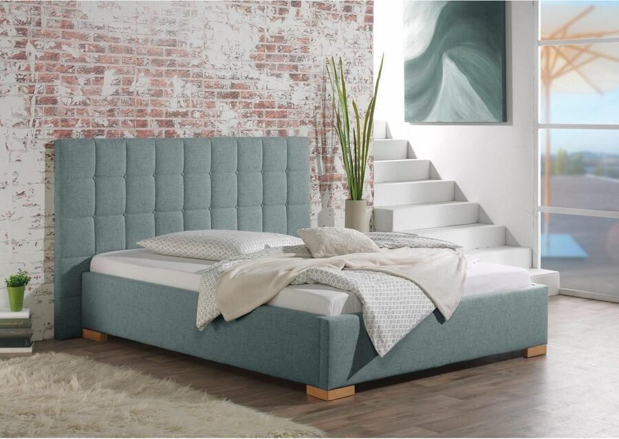 Maintal Gestoffeerd bed Cueno met en zonder matras in 2 uitvoeringen stiksels met capitonnage - Foto 2