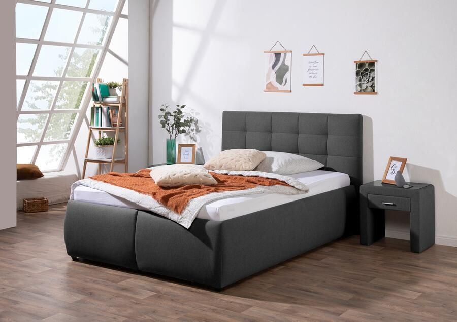 Maintal Gestoffeerd bed Felsental inclusief bedlade verkrijgbaar in h2 h3 & h4 - Foto 8