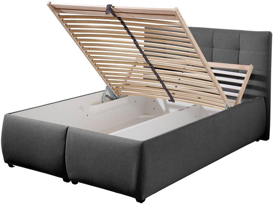 Maintal Gestoffeerd bed Felsental inclusief bedlade verkrijgbaar in h2 h3 & h4