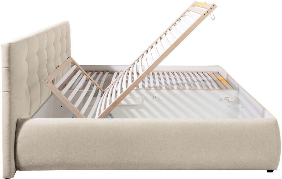 Maintal Gestoffeerd bed Felsental inclusief bedlade verkrijgbaar in h2 h3 & h4 - Foto 7