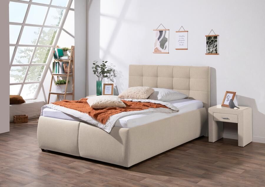 Maintal Gestoffeerd bed Felsental inclusief bedlade verkrijgbaar in h2 h3 & h4 - Foto 8