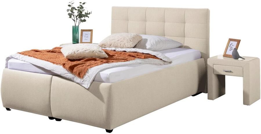 Maintal Gestoffeerd bed Felsental inclusief bedlade verkrijgbaar in h2 h3 & h4 - Foto 7