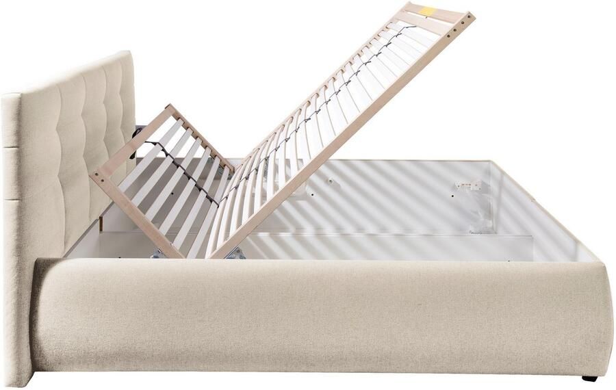 Maintal Gestoffeerd bed Felsental inclusief bedlade verkrijgbaar in h2 h3 & h4 - Foto 6