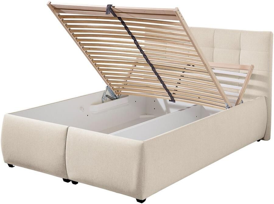 Maintal Gestoffeerd bed Felsental inclusief bedlade verkrijgbaar in h2 h3 & h4 - Foto 2