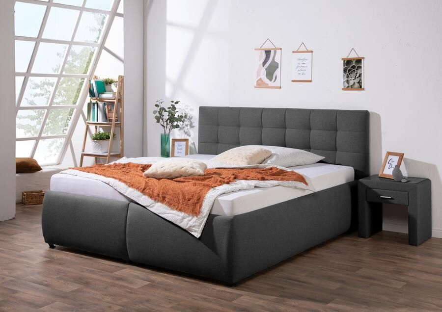 Maintal Gestoffeerd bed Felsental inclusief bedlade verkrijgbaar in h2 h3 & h4 - Foto 3