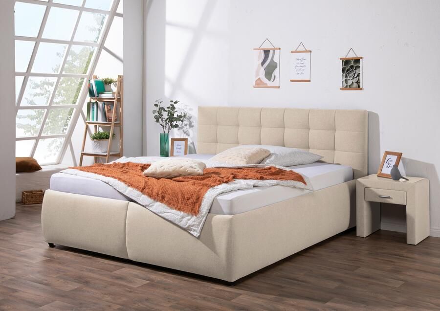 Maintal Gestoffeerd bed Felsental inclusief bedlade verkrijgbaar in h2 h3 & h4 - Foto 3