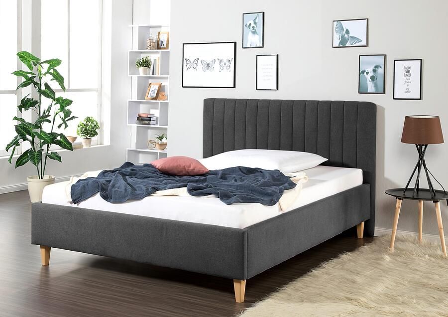 Maintal Gestoffeerd bed Friant Zijkanten van het bed zelf te monteren zonder bedkist - Foto 4