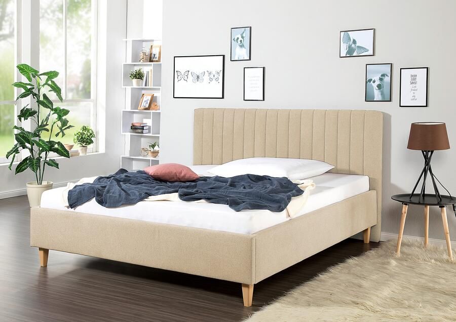 Maintal Gestoffeerd bed Friant Zijkanten van het bed zelf te monteren zonder bedkist - Foto 4