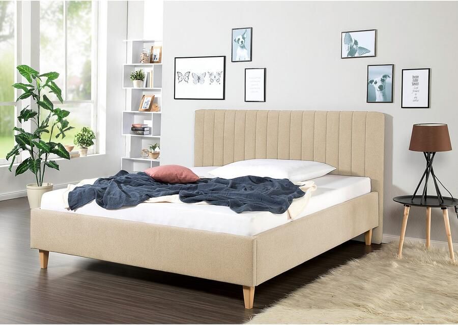 Maintal Gestoffeerd bed Friant Zijkanten van het bed zelf te monteren zonder bedkist - Foto 2