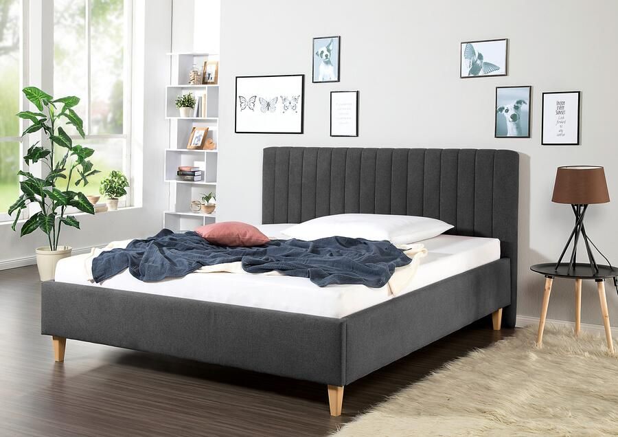 Maintal Gestoffeerd bed Friant Zijkanten van het bed zelf te monteren zonder bedkist - Foto 4