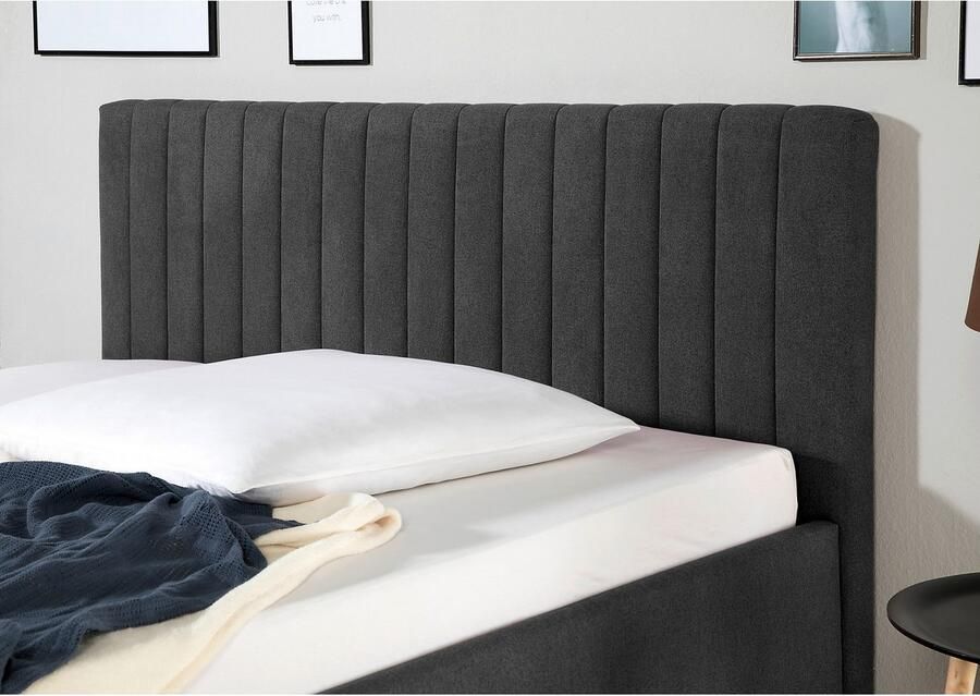 Maintal Gestoffeerd bed Friant Zijkanten van het bed zelf te monteren zonder bedkist - Foto 3