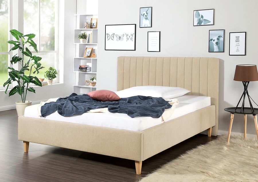 Maintal Gestoffeerd bed Friant Zijkanten van het bed zelf te monteren zonder bedkist - Foto 4