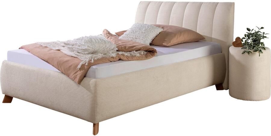 Maintal Gestoffeerd bed Hügeldorf inclusief bedlade verkrijgbaar in h2 h3 & h4 van cord bekleding - Foto 7