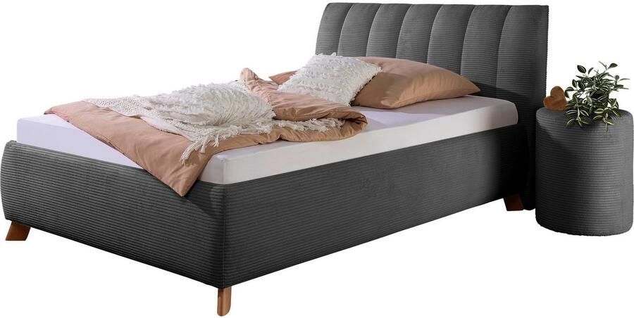 Maintal Gestoffeerd bed Hügeldorf inclusief bedlade verkrijgbaar in h2 h3 & h4 van cord bekleding - Foto 6