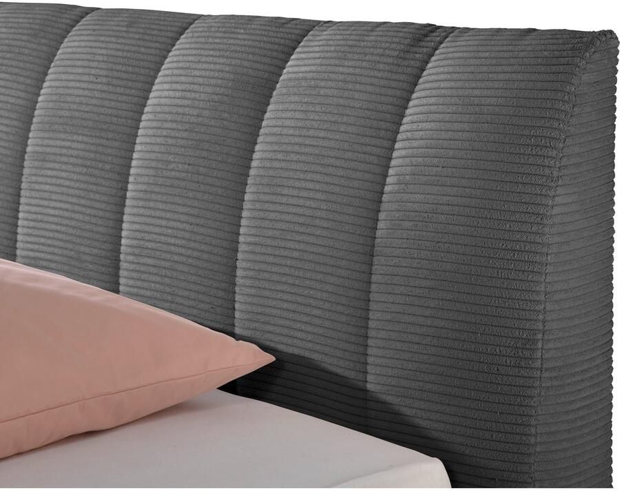 Maintal Gestoffeerd bed Hügeldorf inclusief bedlade verkrijgbaar in h2 h3 & h4 van cord bekleding - Foto 2