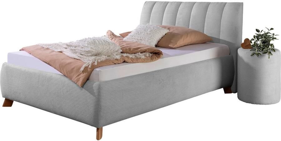 Maintal Gestoffeerd bed Hügeldorf inclusief bedlade verkrijgbaar in h2 h3 & h4 van cord bekleding - Foto 7