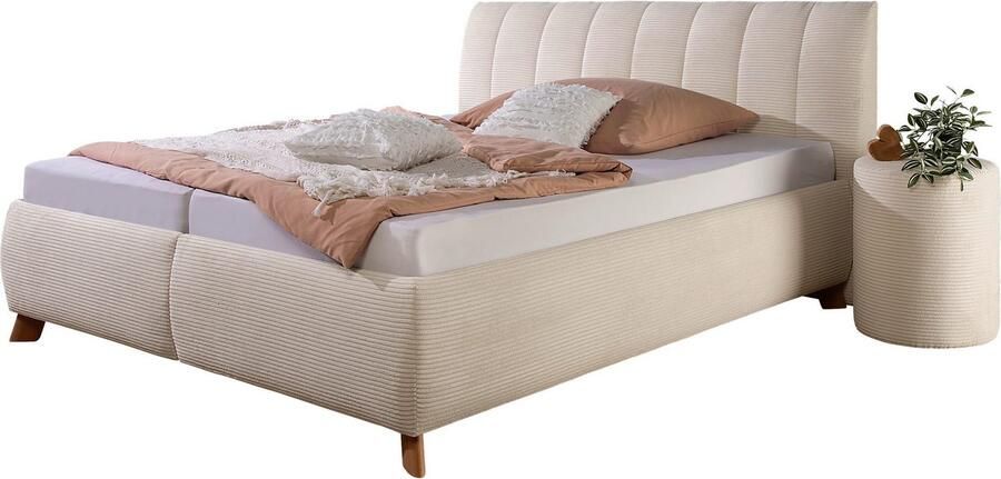 Maintal Gestoffeerd bed Hügeldorf inclusief bedlade verkrijgbaar in h2 h3 & h4 van cord bekleding - Foto 7