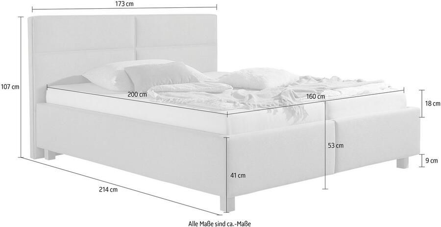 Maintal Gestoffeerd bed inclusief bedkist - Foto 9