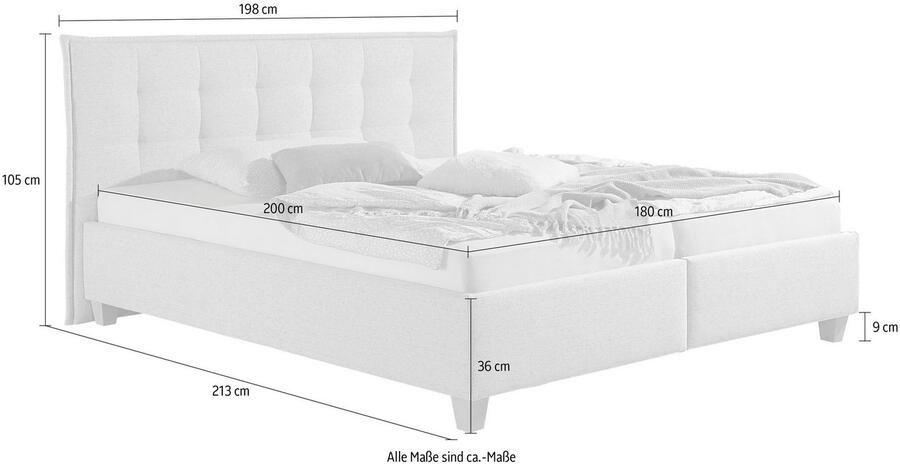 Maintal Gestoffeerd bed inclusief bedkist - Foto 6