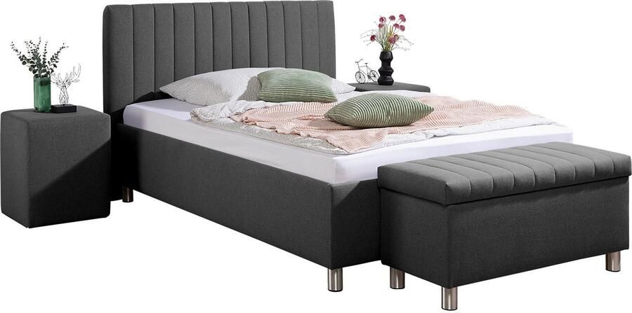 Maintal Gestoffeerd bed Kieferwald met bedlade optioneel met bonnell- of pocketveringmatras - Foto 8