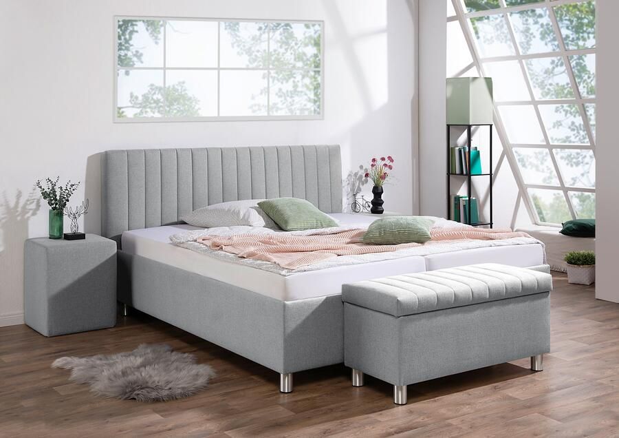 Maintal Gestoffeerd bed Kieferwald met bedlade optioneel met bonnell- of pocketveringmatras - Foto 9