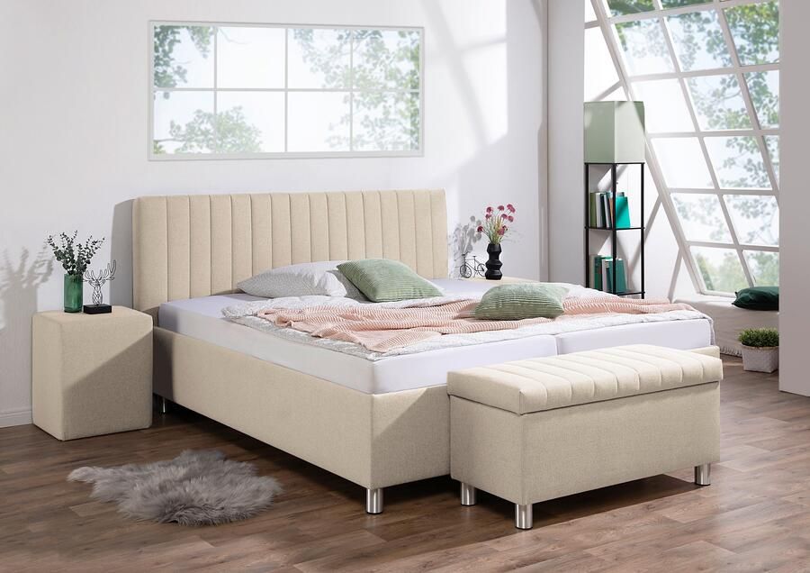 Maintal Gestoffeerd bed Kieferwald met bedlade optioneel met bonnell- of pocketveringmatras - Foto 9