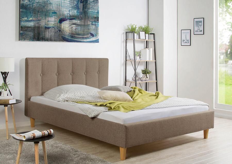 Maintal Gestoffeerd bed Leesburg Zijkanten van het bed zelf te monteren zonder bedkist - Foto 4