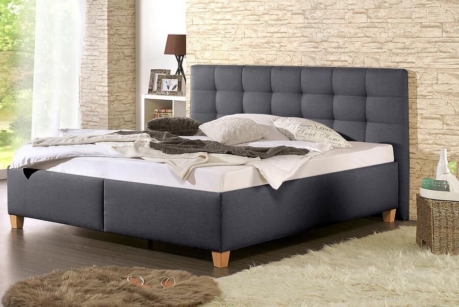 Maintal Gestoffeerd bed Madane naar keuze met matras in de hardheden h2 h3 of h4 - Foto 6