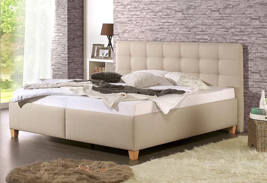 Maintal Gestoffeerd bed Madane naar keuze met matras in de hardheden h2 h3 of h4 - Foto 3