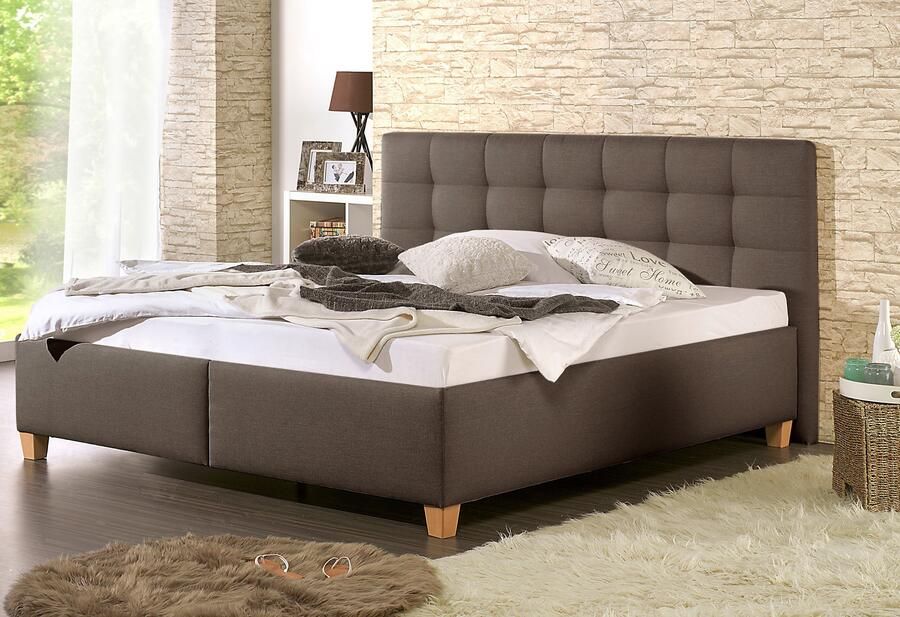 Maintal Gestoffeerd bed Madane naar keuze met matras in de hardheden h2 h3 of h4 - Foto 3