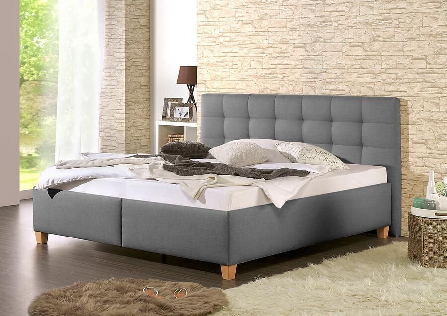 Maintal Gestoffeerd bed Madane naar keuze met matras in de hardheden h2 h3 of h4 - Foto 5