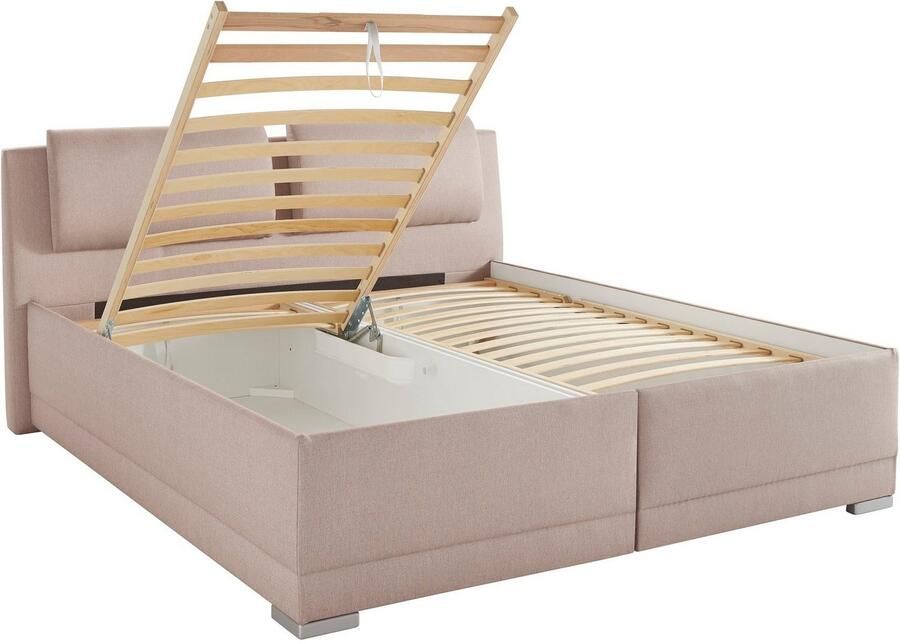 Maintal Gestoffeerd bed Oderzo met bedkist verstelbare hoofdsteun matrassen in h2 of h3 ter keuze - Foto 4