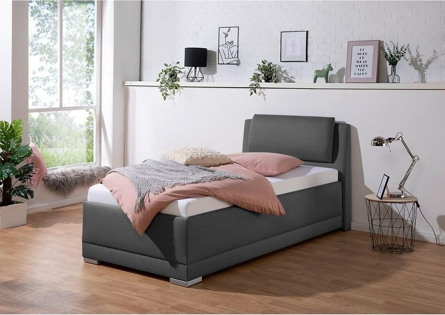 Maintal Gestoffeerd bed Oderzo met bedkist verstelbare hoofdsteun matrassen in h2 of h3 ter keuze - Foto 5