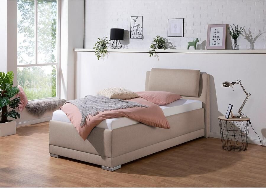 Maintal Gestoffeerd bed Oderzo met bedkist verstelbare hoofdsteun matrassen in h2 of h3 ter keuze - Foto 6