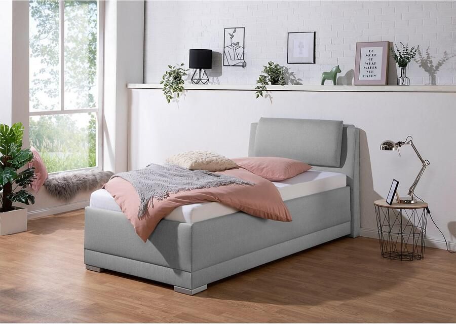 Maintal Gestoffeerd bed Oderzo met bedkist verstelbare hoofdsteun matrassen in h2 of h3 ter keuze - Foto 6