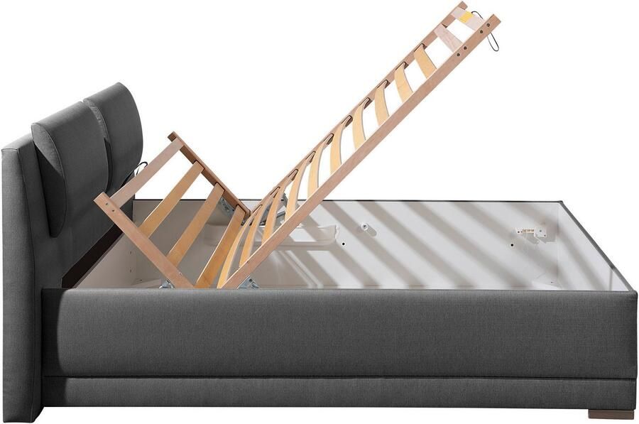 Maintal Gestoffeerd bed Oderzo met bedkist verstelbare hoofdsteun matrassen in h2 of h3 ter keuze - Foto 8