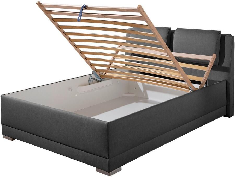 Maintal Gestoffeerd bed Oderzo met bedkist verstelbare hoofdsteun matrassen in h2 of h3 ter keuze