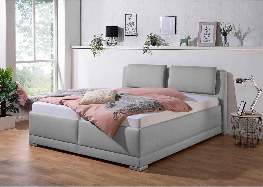 Maintal Gestoffeerd bed Oderzo met bedkist verstelbare hoofdsteun matrassen in h2 of h3 ter keuze - Foto 2