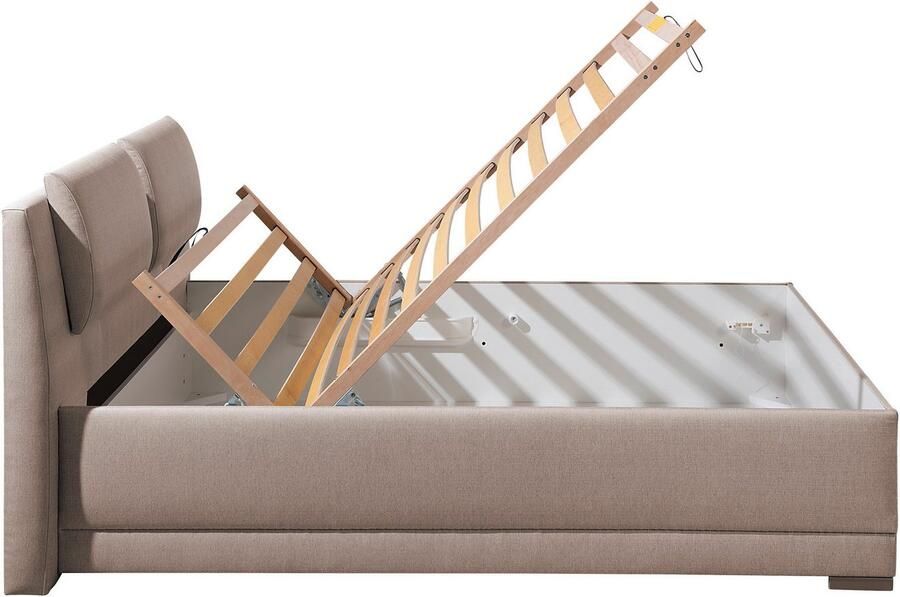 Maintal Gestoffeerd bed Oderzo met bedkist verstelbare hoofdsteun matrassen in h2 of h3 ter keuze - Foto 8