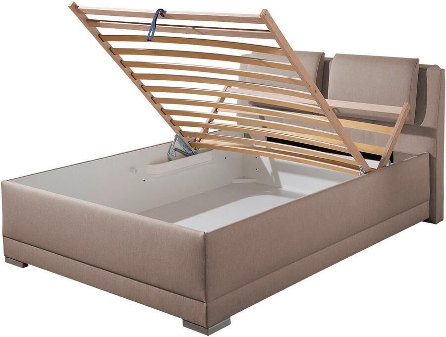 Maintal Gestoffeerd bed Oderzo met bedkist verstelbare hoofdsteun matrassen in h2 of h3 ter keuze