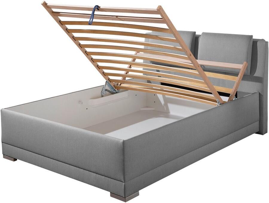 Maintal Gestoffeerd bed Oderzo met bedkist verstelbare hoofdsteun matrassen in h2 of h3 ter keuze - Foto 2