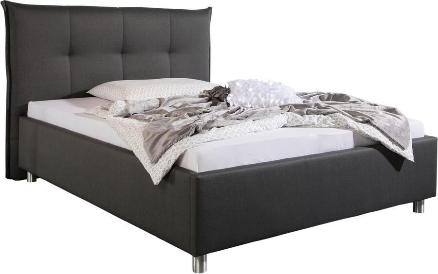 Maintal Gestoffeerd bed Portneuf Zijkanten van het bed zelf te monteren zonder bedkist - Foto 7